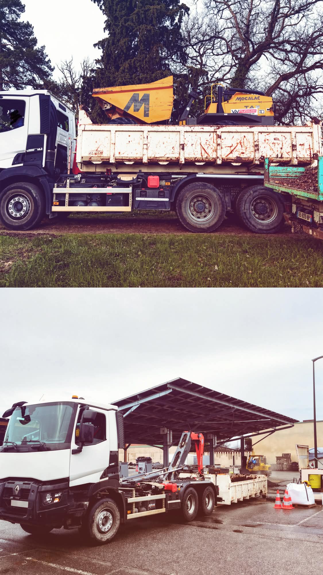Transport de matériaux et machines